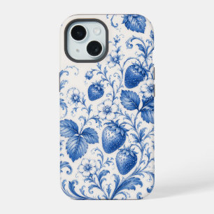 Étui de téléphone à motif floral de fraise en Chin