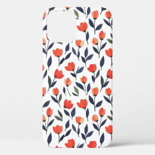 étui de téléphone à motif floral pour iphone