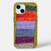 Étui de téléphone à motif patchwork moderne décalé (Verso)