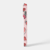 Étui de téléphone à motif rose fraise mignon (Côté gauche)