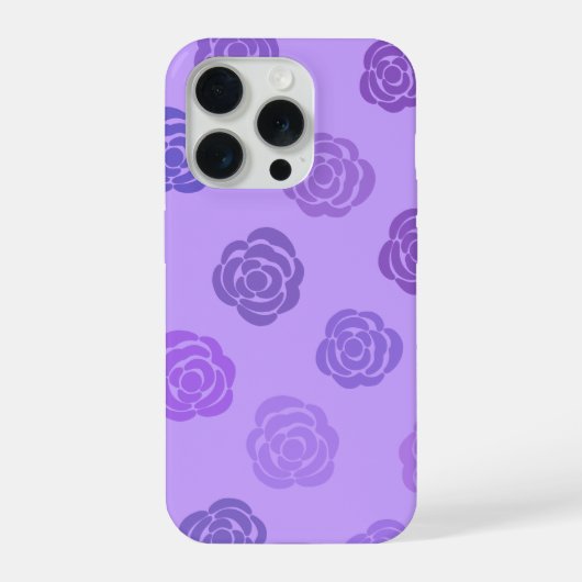 Étui de téléphone à motif rose pourpre (Verso)