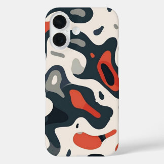 Étui de téléphone à motif topographique abstrait