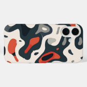 Étui de téléphone à motif topographique abstrait (Verso (horizontal))