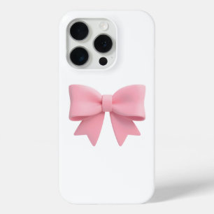 Étui de téléphone à nœud rose coquette esthétique