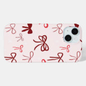 Étui de téléphone à nœud rouge élégant (Verso (horizontal))