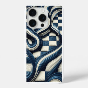 Étui de téléphone à ondes fluides bleu profond et