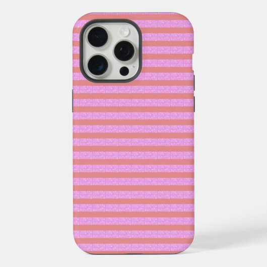 Étui de téléphone à rayure rose (Verso)