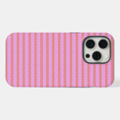 Étui de téléphone à rayure rose (Verso Horizontal)
