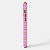 Étui de téléphone à rayure rose (Côté gauche)