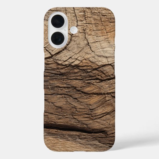 Étui de téléphone à texture de bois patiné (Verso)