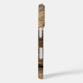 Étui de téléphone à texture de bois patiné (Verso / Droite)
