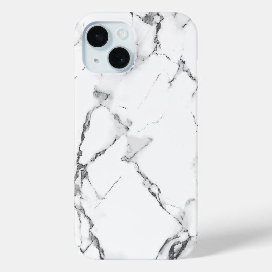 Étui de téléphone à texture de marbre blanc classi (Verso)