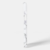 Étui de téléphone à texture de marbre blanc classi (Verso / Gauche)