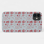 Étui de téléphone à thème de Noël rouge et blanc (Dos (Horizontal))