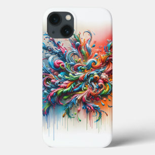 Étui de téléphone à tourbillon de rafale de couleu