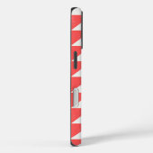 Étui de téléphone à triangles rouges et blanc cass (Verso / Droite)
