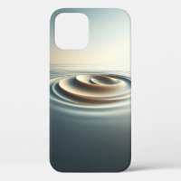 Étui de téléphone à vague de liquide minimaliste C