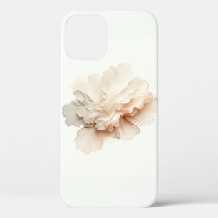 Étui de téléphone abstrait à pétale blanc éthéré -