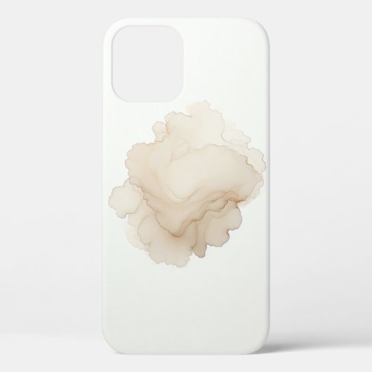 Étui de téléphone abstrait à pétale blanc éthéré M (Verso)
