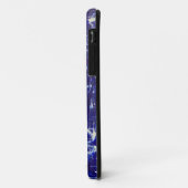 Étui de téléphone abstrait bleu (Dos/Gauche)