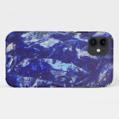 Étui de téléphone abstrait bleu (Dos (Horizontal))