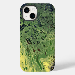 Étui de téléphone abstrait jaune vert gras 3 Fade
