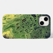 Étui de téléphone abstrait jaune vert gras 3 Fade (Verso (horizontal))