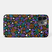 Étui de téléphone abstrait néon coloré (Dos (Horizontal))
