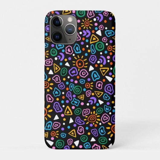 Étui de téléphone abstrait néon coloré (Dos)