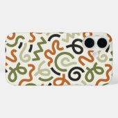 Étui de téléphone abstrait ondulé de style moderne (Verso (horizontal))