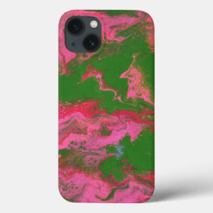 Étui de téléphone abstrait rose vert fou Abigail 2