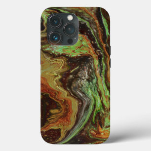 Étui de téléphone abstrait vert sauvage Caldonia 3