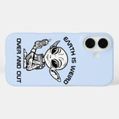 Étui de téléphone Alien noir et blanc (Verso (horizontal))