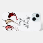 Étui de téléphone amusant pour amateur de vin (Verso (horizontal))