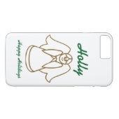 Étui de téléphone ange de Noël personnalisé (Dos (Horizontal))