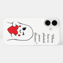 Étui de téléphone avec citation d'amour de jardin.