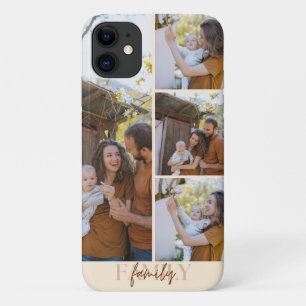 Étui de téléphone avec collage de photos de famill