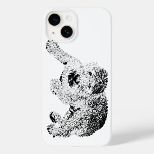 Étui de téléphone avec croquis de chien – Design m