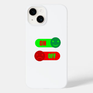 Étui de téléphone avec émoji d'humeur On Off