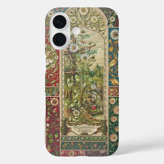 Étui de téléphone avec illustration botanique vint (Verso)