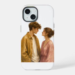Étui de téléphone avec illustration de couple esth