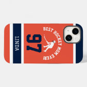 Étui de téléphone avec numéro de maillot de maman (Verso (horizontal))