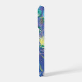 Étui de téléphone avec peinture de nénuphars bleus (Côté gauche)