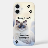 Étui de téléphone avec photo de chat drôle (Verso)