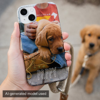 Étui de téléphone avec photo de chien personnalisé