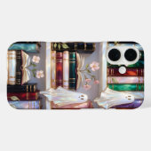 Étui de téléphone Bibliothèque de fantômes mignons (Verso (horizontal))