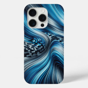 Étui de téléphone bleu électrique moderne Cyber Fl