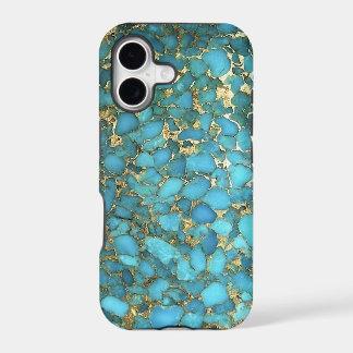 "Étui de téléphone bleu turquoise"