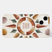 Étui de téléphone boho « Meilleure maman de tous l (Verso (horizontal))