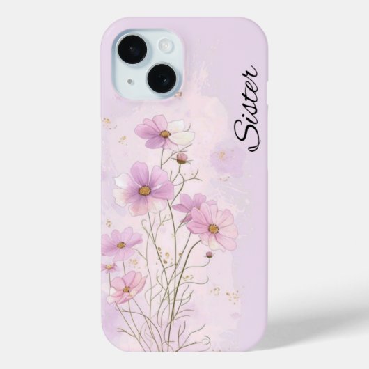 Étui de téléphone botanique à fleur de naissance p (Verso)